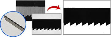 のこぎり刃の外形寸法計測