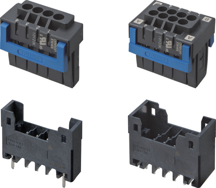 3.5mmピッチプッシュイン端子台基板用コネクタ　XW4M/XW4N